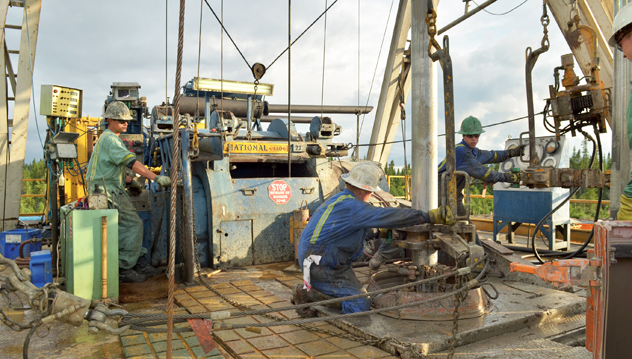 Forage d’un puits d’exploration de pétrole en Gaspésie